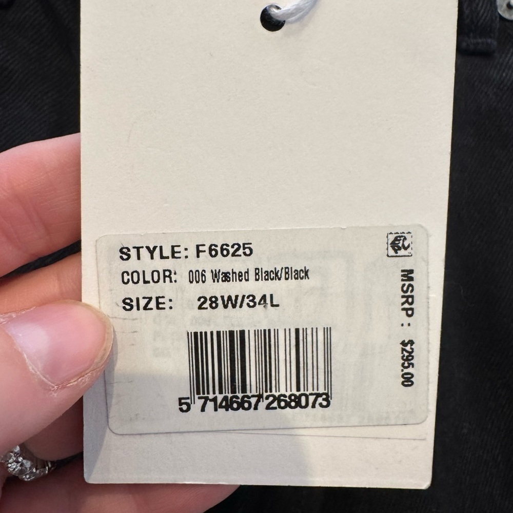 Ganni-NWT Stary Black Wash Denim Wide Leg Barrel Jeans - Picture 6 of 6